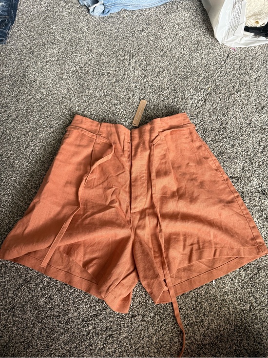 Remington Pants - Remington High Waist Women’s Shorts - Rust Orange